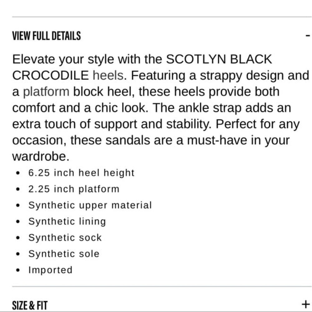 NEW Steve Madden Scotlyn Black Croc Heeled Strappy Pump Block Heels - Picture 11 of 11